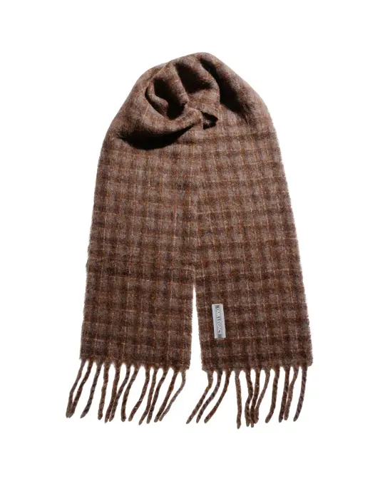 Our Legacy Estate Scarf Dorf Check Fuzzy Alpaca
