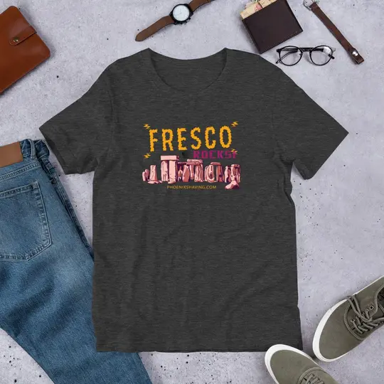Fresco Rocks Short-Sleeve Unisex T-Shirt | Logo On Reverse Below Neck!