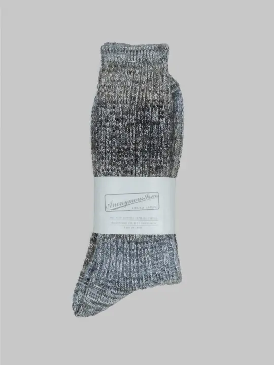 Anonymous Ism Splash Pattern Crew Socks Black