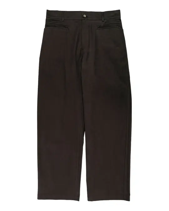 De Bonne Facture Gardian Trousers Soft Cotton Twill Chocolate