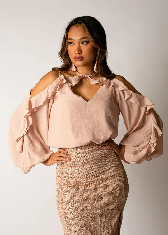 Saige Top in Blush