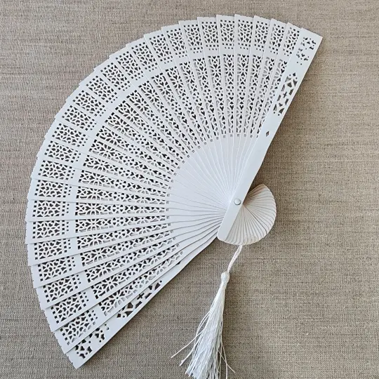 Clearance Wood Lace Bridal Fan