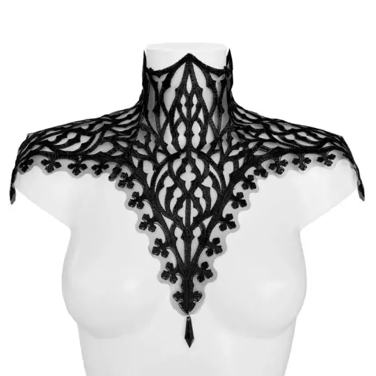 CATHEDRAL LACE NECKPIECE (BLACK)