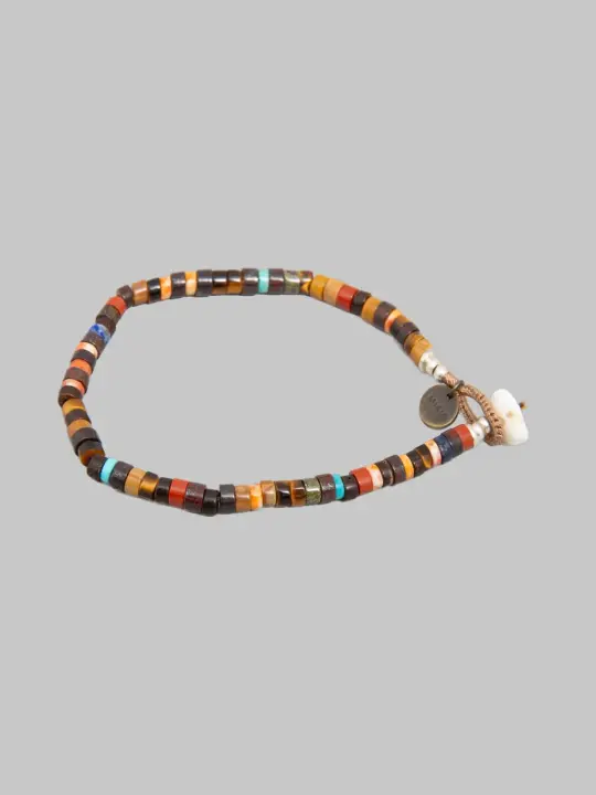 Mikia Heishi Beads Bracelet Brown Multi