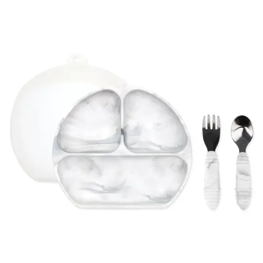 Grip Dish Essential Toddler 4-Piece Mealtime Set: Marble