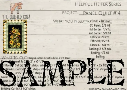 Helpful Heifer Panel Quilt #14