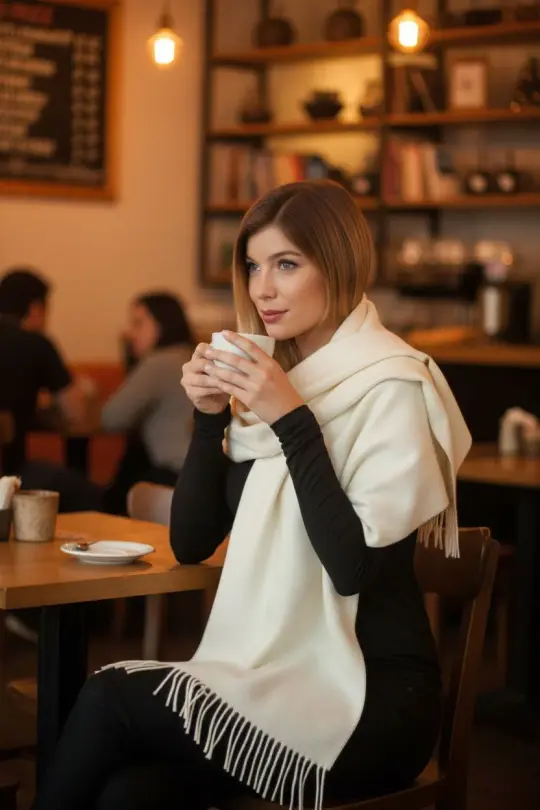 100% Baby Alpaca Scarf - Woven Solid