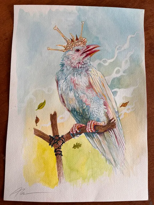 `Wretched is the husk' cover art original illustration