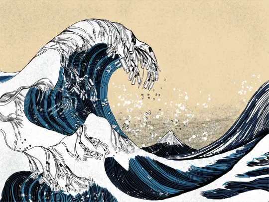 The Great Wave of Cables Print, available in 3 sizes.