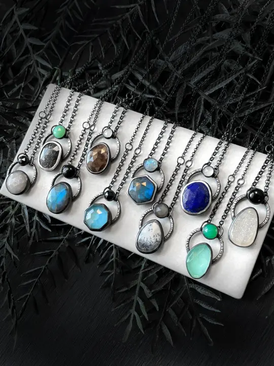 January Orbit Necklaces
