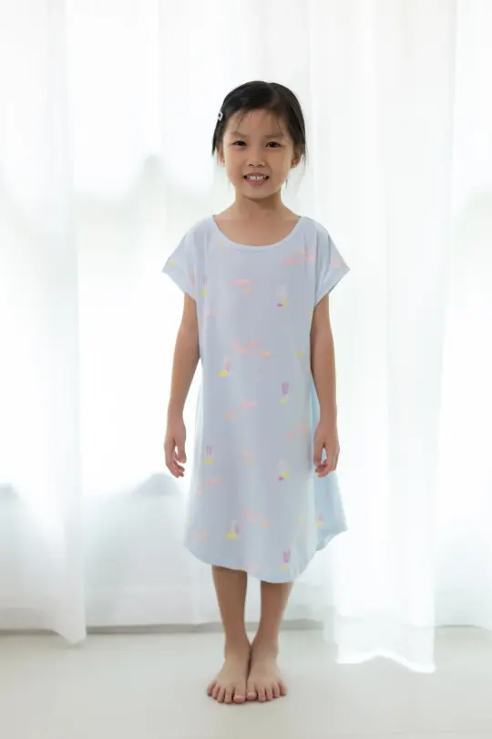 Girls' Nightgown - Pink Narwhals