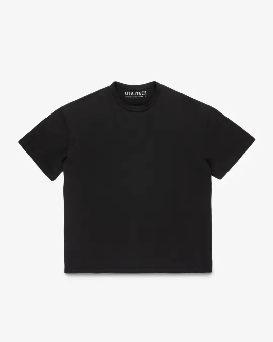 UTILITEES - 10oz Heavyweight Crew Neck T-Shirt - Black