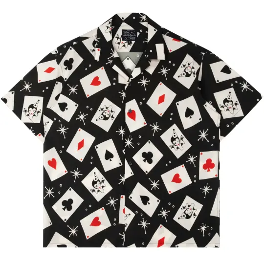 Playing Card Button Up