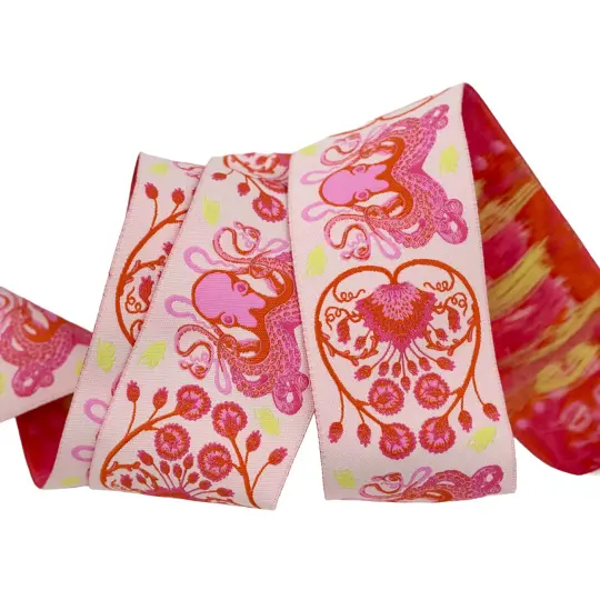 Floral Reef Octogarden in Coralline 1-7/8in x 15yd