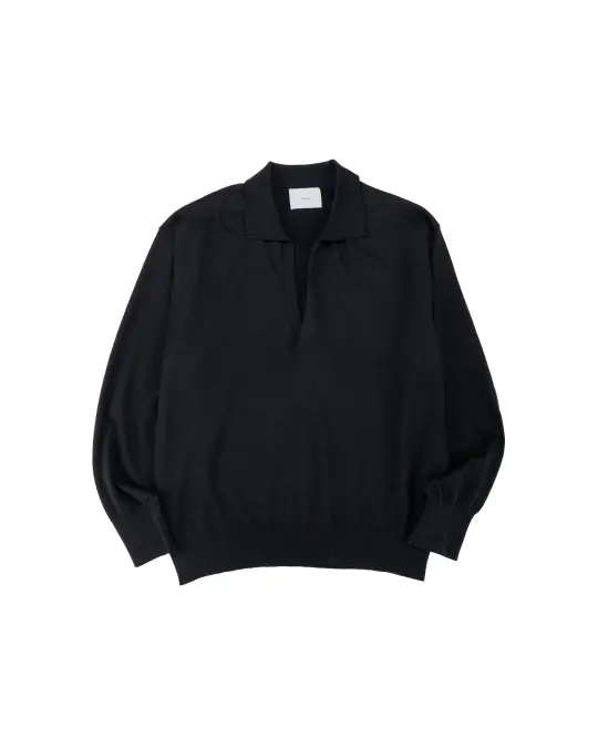 ssstein Organic Cotton Knit Skipper LS Black