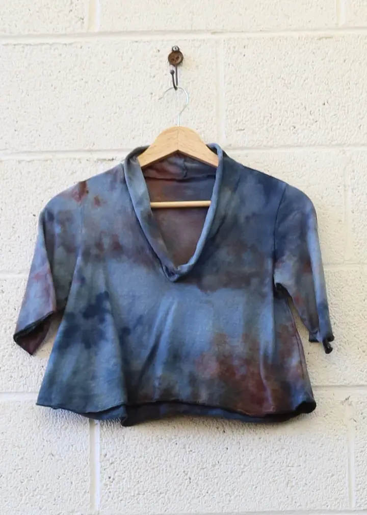 OOAK - Hampi Wanderer Bralette / XS / TISSUE Hemp/Organic Cotton / Ice Dye (200)