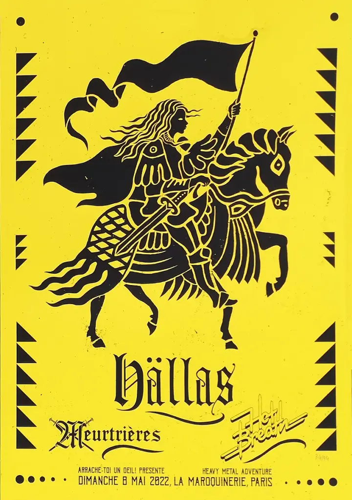 HÄLLAS (gigposter Paris 2022)