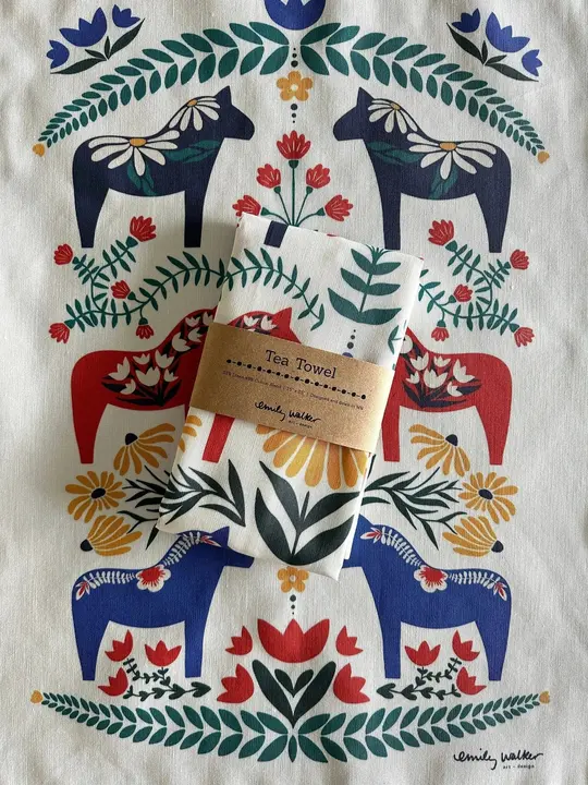 Dala Horse Tea Towel