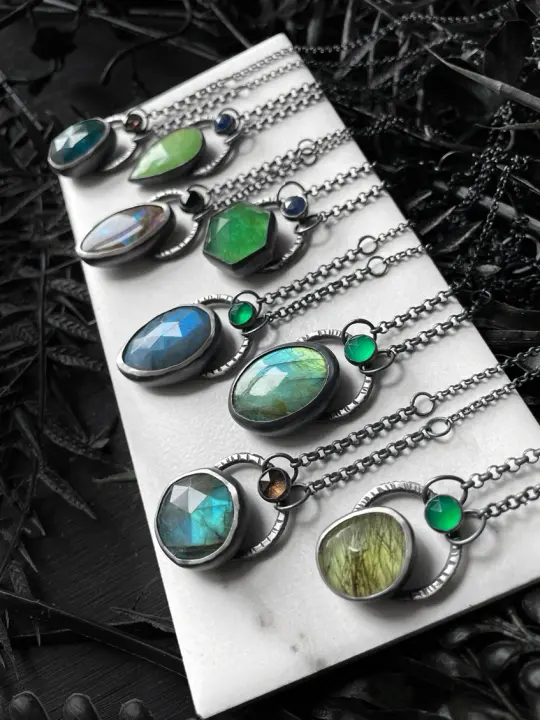 Gemstone Orbit Necklaces