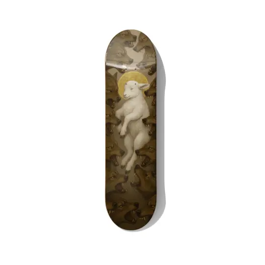 Lamb Among Wolves Symbolic Skateboard Wall Art
