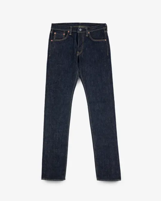 21oz Selvedge Denim Slim Tapered Cut Jeans - Indigo