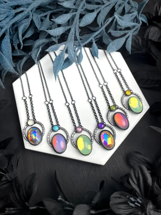 Candy Glass Orbit Necklaces
