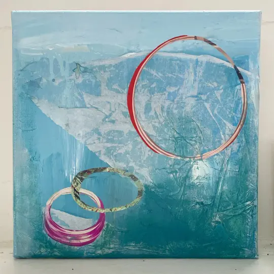 'Breathe' - 30 x 30cm Mixed Media Painting ( unframed )