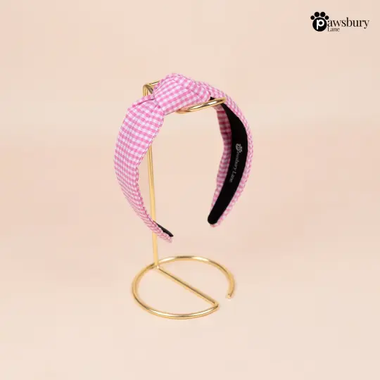Pink Gingham - Headband