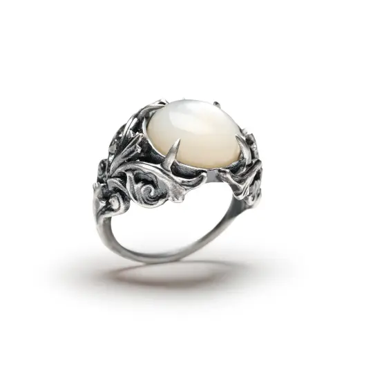 The Anemoi. Mother of Pearl Ring. Size 6.