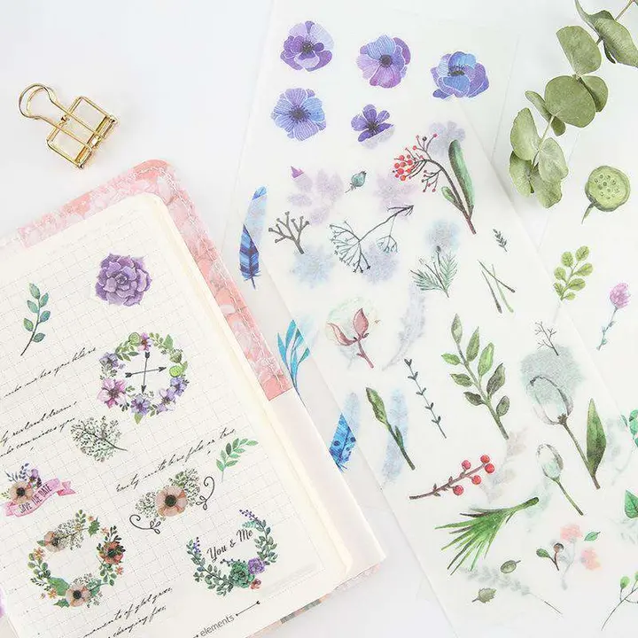 Watercolour Plants + Flowers Stickers - Set of 6!
