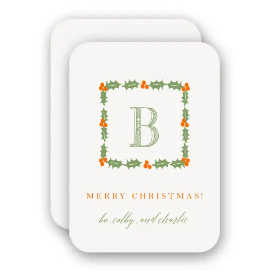 Holly Berry Christmas Holiday Enclosure Card