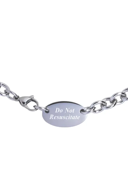 Do Not Resuscitate Stainless Steel Necklace
