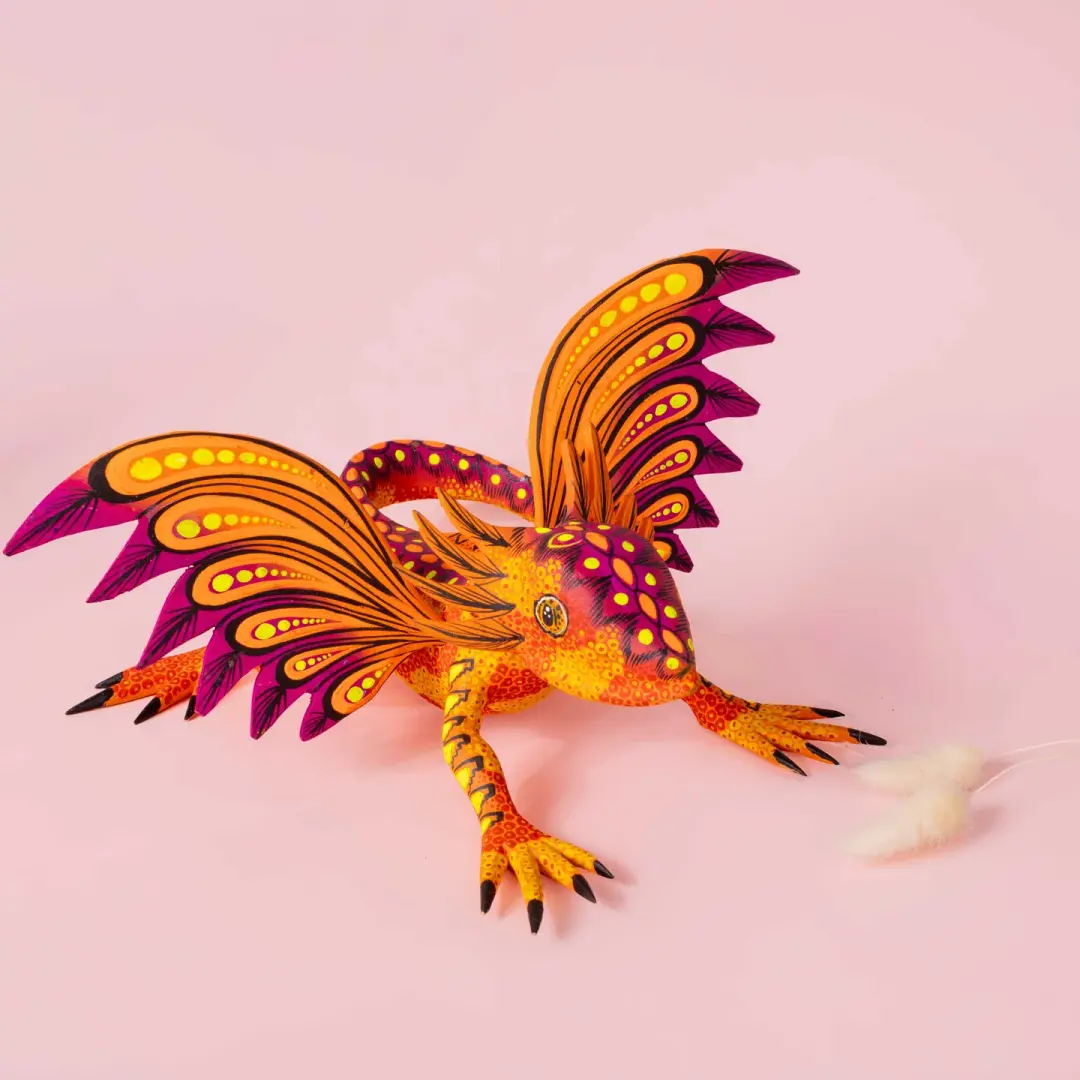 Axolotl Dragon Large Alebrije with Frets