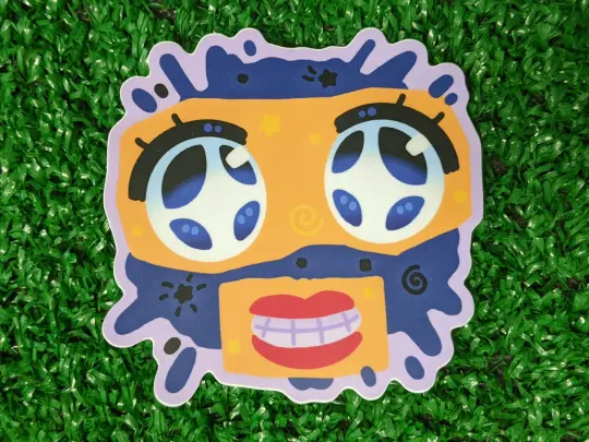 iconic silly logo waterproof vinyl sticker