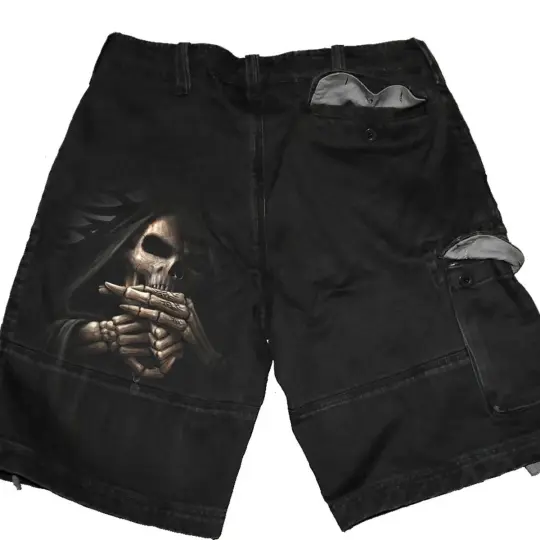 Bone Finger Vintage Black Cargo Shorts