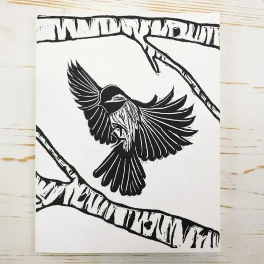 Chickadee Letterpress Card