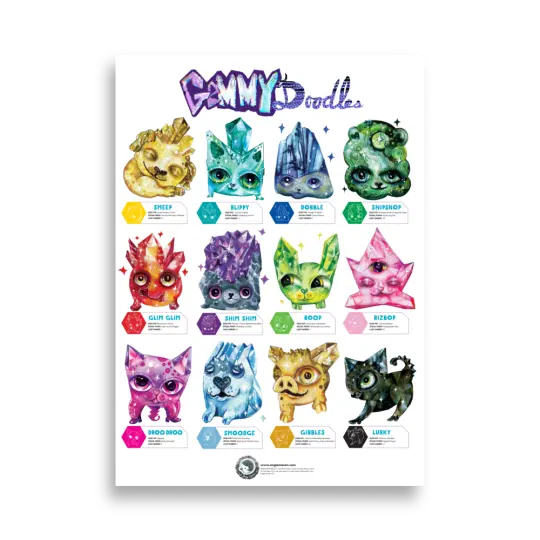 GemmyDoodles™ Specimen Poster by Angie Mason