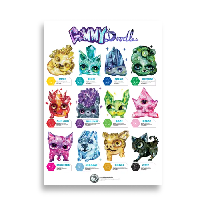 GemmyDoodles™ Specimen Poster by Angie Mason