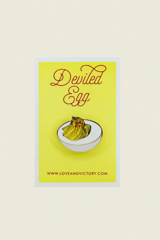 Deviled Egg Enamel Pin