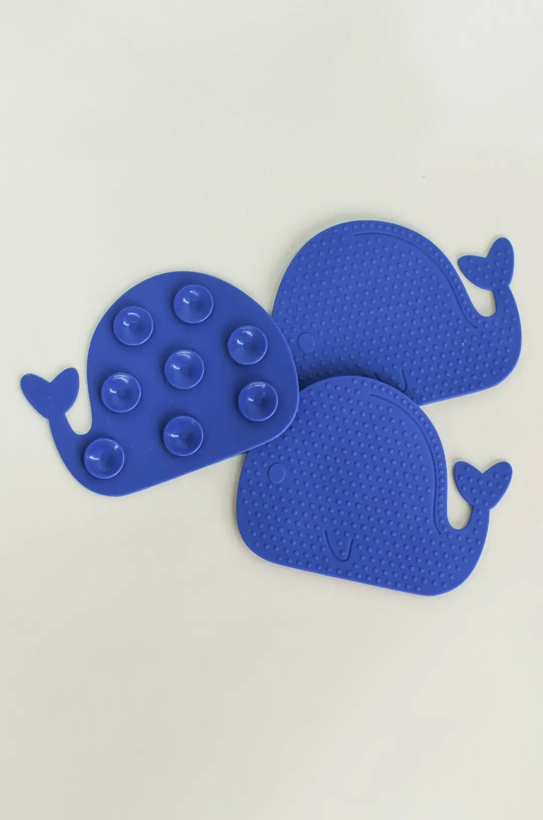 Anti-Slip Bath Pads - Navy Whale Set of 3