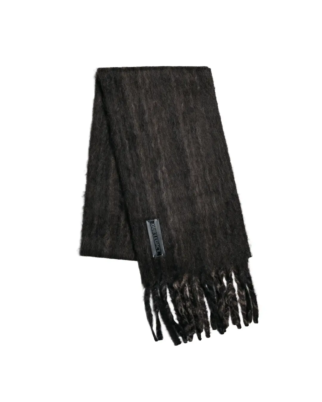 Our Legacy Estate Scarf Choco Pressed Wave Alpaca