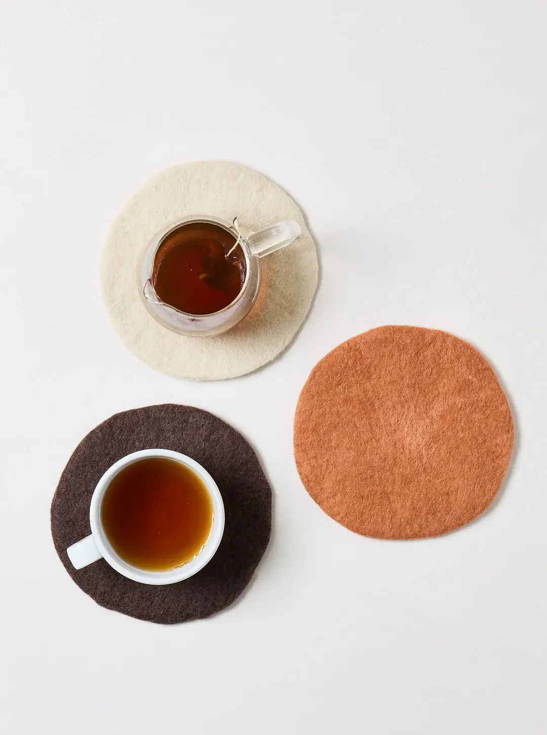 Artisan Felt Pot Pads - Set of 3 - Naturals