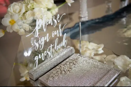 "Beverly" Blinged Guest Book (Available in Rose Gold)