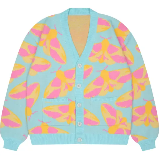Rosy Maple Moth Cardigan