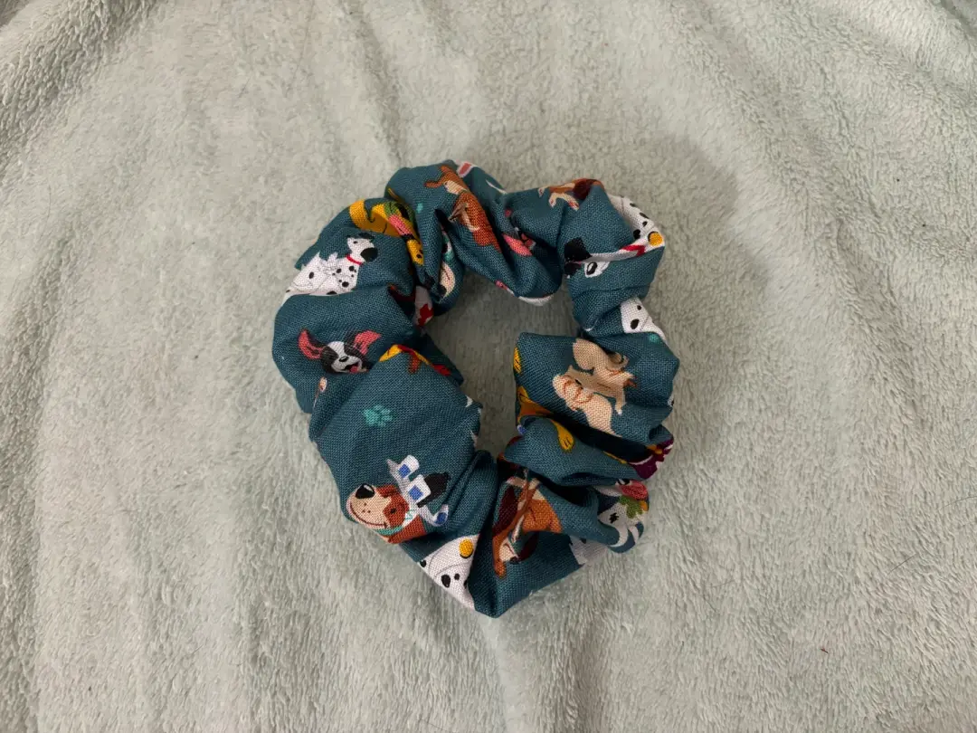 Cartoon Dog Scrunchie