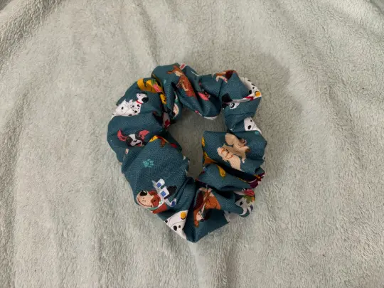 Cartoon Dog Scrunchie