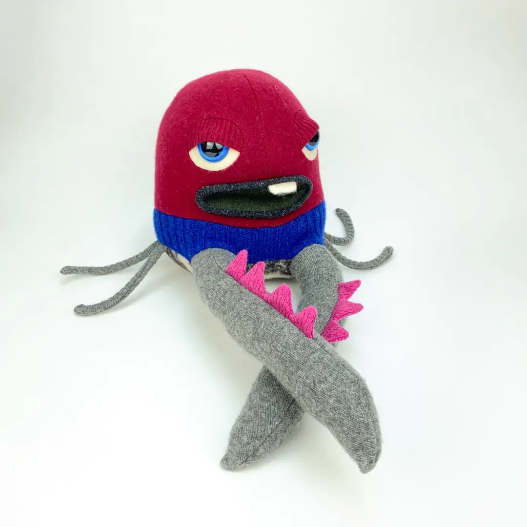 Cruncher the plush octopus style my friend monster™ wool sweater stuffy