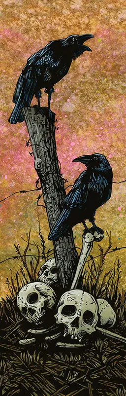 The Gatekeepers Canvas Print - Day of the Dead Guardian Art by David Lozeau