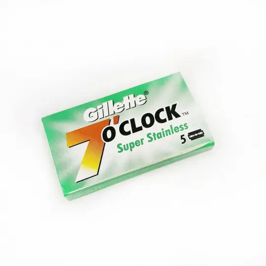 Gillette 7 O’Clock Super Stainless DE Double Edge Razor Blades | 5 Blades