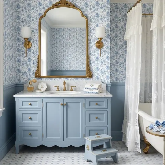 Country Toile Wallpaper by Loomwell